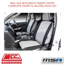 MSA SEAT COVERS FITS MITSUBISHI PAJERO COMPLETE FRONT & 2ND ROW SET - MPS0302CO