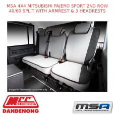 MSA SEAT COVERS FITS MITSUBISHI PAJERO SPORT 2ND ROW 40/60 SPLIT WITH ARMREST