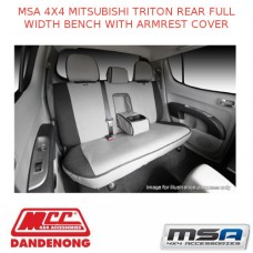 MSA SEAT COVERS FITS MITSUBISHI TRITON REAR FULL WIDTH BENCH WITH ARMREST COVER
