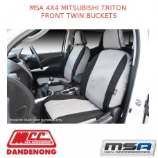 MSA SEAT COVERS FITS MITSUBISHI TRITON FRONT TWIN BUCKETS - MKT08
