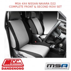 MSA SEAT COVERS FITS NISSAN NAVARA D22 COMPLETE FRONT & SECOND ROW SET