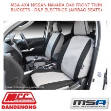 MSA SEAT COVERS FITS NISSAN NAVARA D40 FRONT TWIN BUCKETS (AIRBAG SEATS)