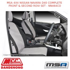 MSA SEAT COVERS FITS NISSAN NAVARA D40 COMPLETE FRONT & SECOND ROW SET - NN464CO