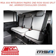 MSA SEAT COVERS FITS MITSUBISHI PAJERO 2ND ROW 60/40 SPLIT INC ARMREST - PM08