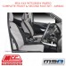 MSA SEAT COVERS FITS MITSUBISHI PAJERO COMPLETE FRONT & SECOND ROW SET - AIRBAG