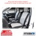 MSA SEAT COVERS FITS MITSUBISHI PAJERO COMPLETE FRONT & SECOND ROW SET - PS025CO