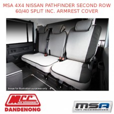 MSA SEAT COVERS FITS NISSAN PATHFINDER SECOND ROW 60/40 SPLIT INC. ARMREST COVER