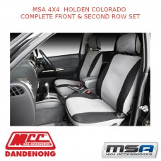MSA SEAT COVERS FITS HOLDEN COLORADO COMPLETE FRONT & SECOND ROW SET - RA74CO-HC