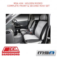 MSA SEAT COVERS FITS HOLDEN RODEO COMPLETE FRONT & SECOND ROW SET - RA74CO-RC
