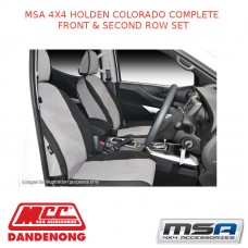 MSA SEAT COVERS FITS HOLDEN COLORADO COMPLETE FRONT & SECOND ROW SET - RO612CO
