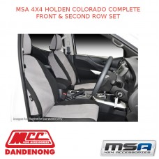 MSA SEAT COVERS FITS HOLDEN COLORADO COMPLETE FRONT & SECOND ROW SET - RO908CO