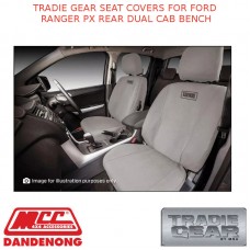 TRADIE GEAR SEAT COVERS FITS FORD RANGER PX REAR DUAL CAB BENCH