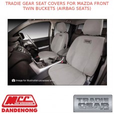 TRADIE GEAR SEAT COVERS FITS MAZDA BT50 FRONT TWIN BUCKETS (AIRBAG SEATS)