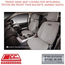 TRADIE GEAR SEAT COVERS FOR MITSUBISHI TRITON MN FRONT TWIN BUCKETS AIRBAG SEATS