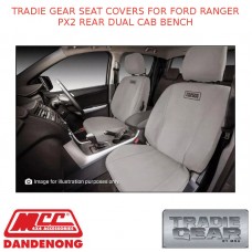 TRADIE GEAR SEAT COVERS FITS FORD RANGER PX2 REAR DUAL CAB BENCH