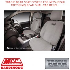 TRADIE GEAR SEAT COVERS FOR MITSUBISHI TRITON MQ REAR DUAL CAB BENCH 
