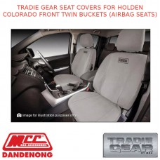 TRADIE GEAR SEAT COVERS FITS HOLDEN COLORADO FRONT TWIN BUCKETS (AIRBAG SEATS)