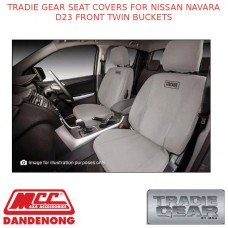 TRADIE GEAR SEAT COVERS FITS NISSAN NAVARA D23 FRONT TWIN BUCKETS - TG60045-NN