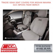 TRADIE GEAR SEAT COVERS FITS NISSAN NAVARA D23 (NP300) REAR BENCH - TG60046
