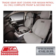 TRADIE GEAR SEAT COVERS FITS NISSAN PATROL GU (Y61) COMPLETE FRONT & SECOND ROW