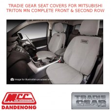 TRADIE GEAR SEAT COVERS FOR MITSUBISHI TRITON MN COMPLETE FRONT & SECOND ROW