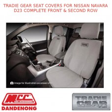 TRADIE GEAR SEAT COVERS FITS NISSAN NAVARA D23 COMPLETE FRONT & SECOND ROW