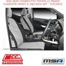 MSA SEAT COVERS FITS TOYOTA LC PRADO COMPLETE FRONT & 2ND ROW SET - TLP159CO