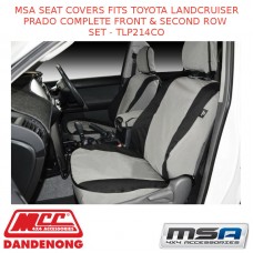 MSA SEAT COVERS FITS TOYOTA LC PRADO COMPLETE FRONT & 2ND ROW SET - TLP214CO