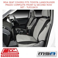 MSA SEAT COVERS FITS TOYOTA LC PRADO COMPLETE FRONT & 2ND ROW SET - TLP218CO
