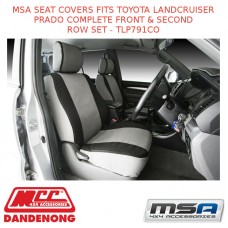 MSA SEAT COVERS FITS TOYOTA LC PRADO COMPLETE FRONT & 2ND ROW SET - TLP791CO