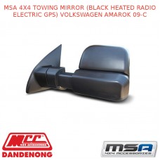 MSA 4X4 TOWING MIRROR(BLACK HEATED RADIO ELECTRIC GPS)FIT VOLKSWAGEN AMAROK 09-C