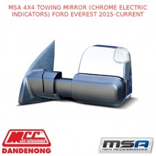 MSA 4X4 TOWING MIRROR (CHROME ELECTRIC INDICATORS) FITS FORD EVEREST 15-CURRENT