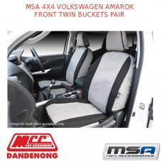 MSA SEAT COVERS FITS VOLKSWAGEN AMAROK FRONT TWIN BUCKETS PAIR - VWA01