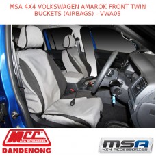MSA SEAT COVERS FITS VOLKSWAGEN AMAROK FRONT TWIN BUCKETS (AIRBAGS) - VWA05