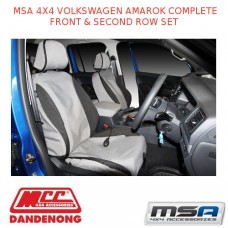 MSA SEAT COVERS FITS VOLKSWAGEN AMAROK COMPLETE FRONT & 2ND ROW SET-VWA052CO-VA