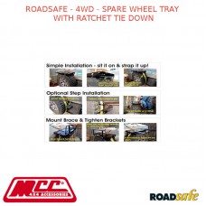 ROADSAFE - 4WD - SPARE WHEEL TRAY WITH RATCHET TIE DOWN