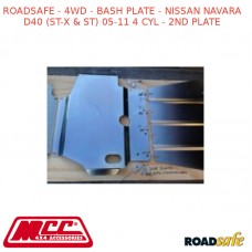 ROADSAFE 4WD BASH PLATE FITS NISSAN NAVARA D40 (ST-X  ST)05-11 4 CYL - 2ND PLATE