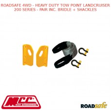 ROADSAFE 4WD - HEAVY DUTY TOW POINT LANDCRUISER 200 SERIES - PAIR INC. BRIDLE + SHACKLES