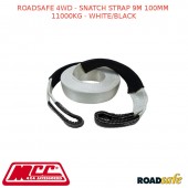 ROADSAFE 4WD - SNATCH STRAP 9M 100MM 11000KG - WHITE/BLACK