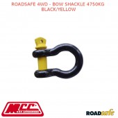 ROADSAFE 4WD - BOW SHACKLE 4750KG BLACK/YELLOW