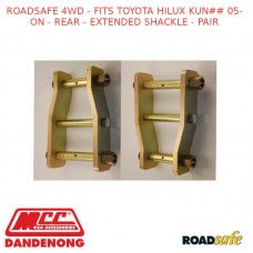 ROADSAFE 4WD - FITS TOYOTA HILUX KUN## 05-ON - REAR - EXTENDED SHACKLE - PAIR