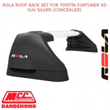 ROLA ROOF RACK SET FITS TOYOTA FORTUNER 5D SUV SILVER (CONCEALED)