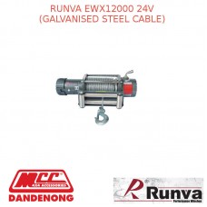 RUNVA EWX12000 24V WITH GALVANISED STEEL CABLE