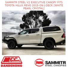 SAMMITR STEEL V2 EXEC CANOPY FITS TOYOTA HILUX REVO 15-ON [WHITE PEARL CRYSTAL]