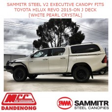SAMMITR STEEL V2 EXEC CANOPY FITS TOYOTA HILUX REVO 15-ON-[WHITE PEARL CRYSTAL]