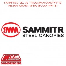 SAMMITR STEEL V2 TRADESMAN CANOPY FITS NISSAN NAVARA NP300 [POLAR WHITE]