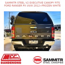 SAMMITR STEEL V2 EXECUTIVE CANOPY FITS FORD RANGER PX I/II/III 2012+FROZEN WHITE