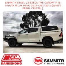 SAMMITR STEEL V2 EXEC CANOPY FITS TOYOTA HILUX REVO 15-ON-[WHITE PEARL CRYSTAL]