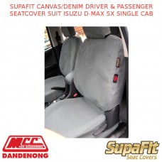SUPAFIT CANVAS/DENIM DRIVER & PASSENGER SEATCOVER FITS ISUZU D-MAX SX SINGLE CAB