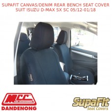 SUPAFIT CANVAS/DENIM REAR BENCH SEAT COVER FITS ISUZU D-MAX SX SC 05/12-01/18